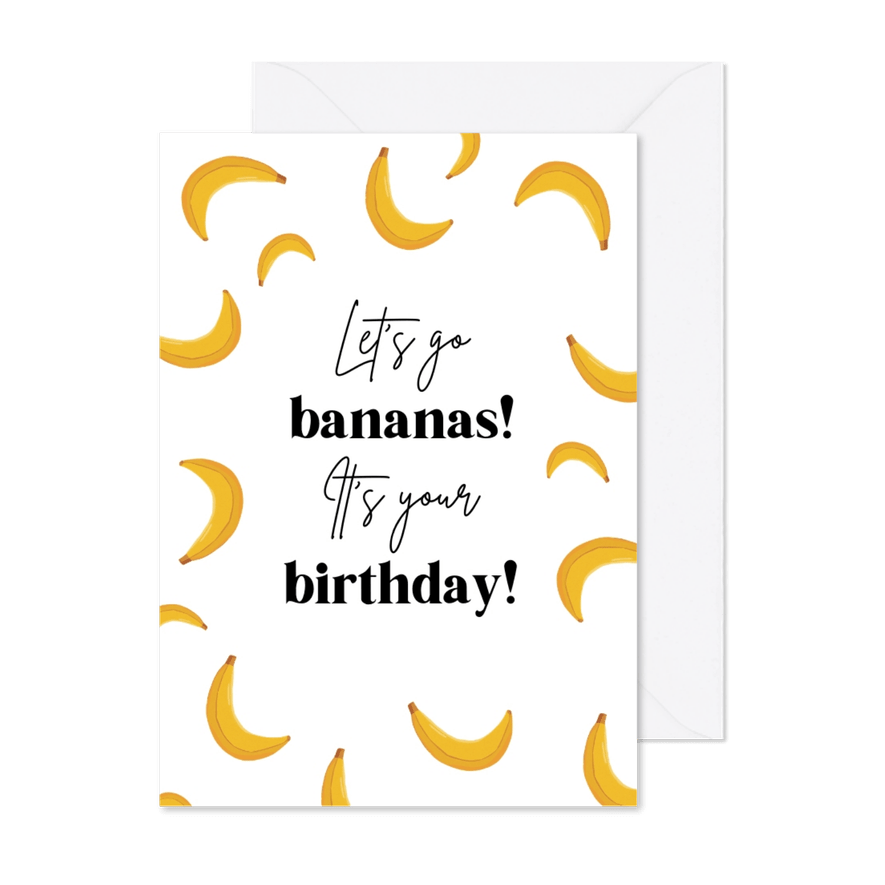 Geburtstagskarte 'Bananas' - Karteneindruck

