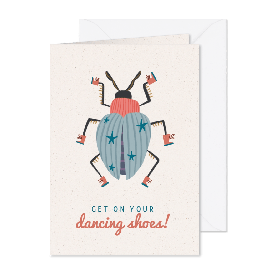 Geburtstagskarte 'Get on your dancing shoes' - Karteneindruck
