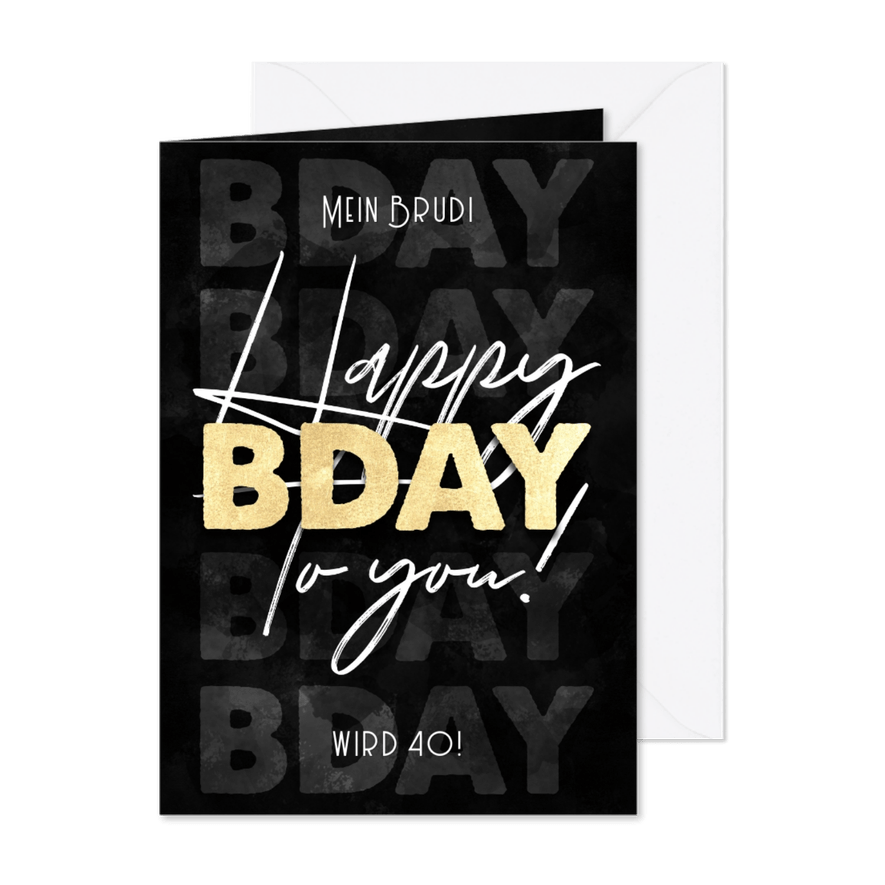 Geburtstagskarte Happy B-Day to you - Karteneindruck