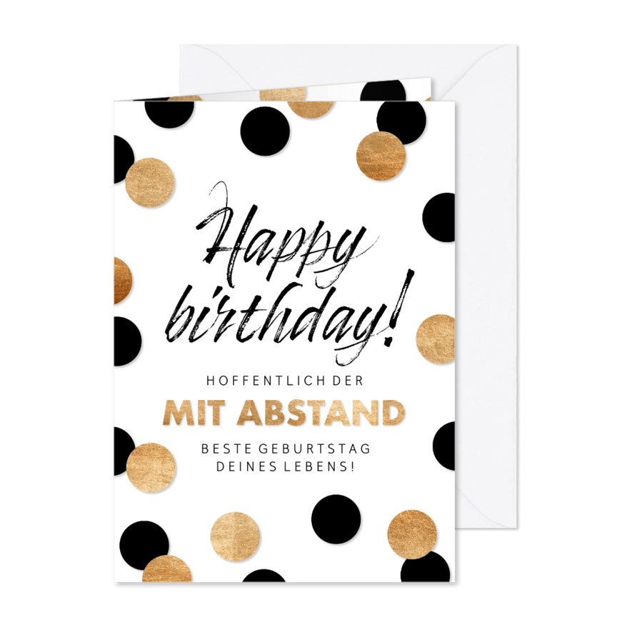 Geburtstagskarte Mit Abstand bester Geburtstag - Karteneindruck
