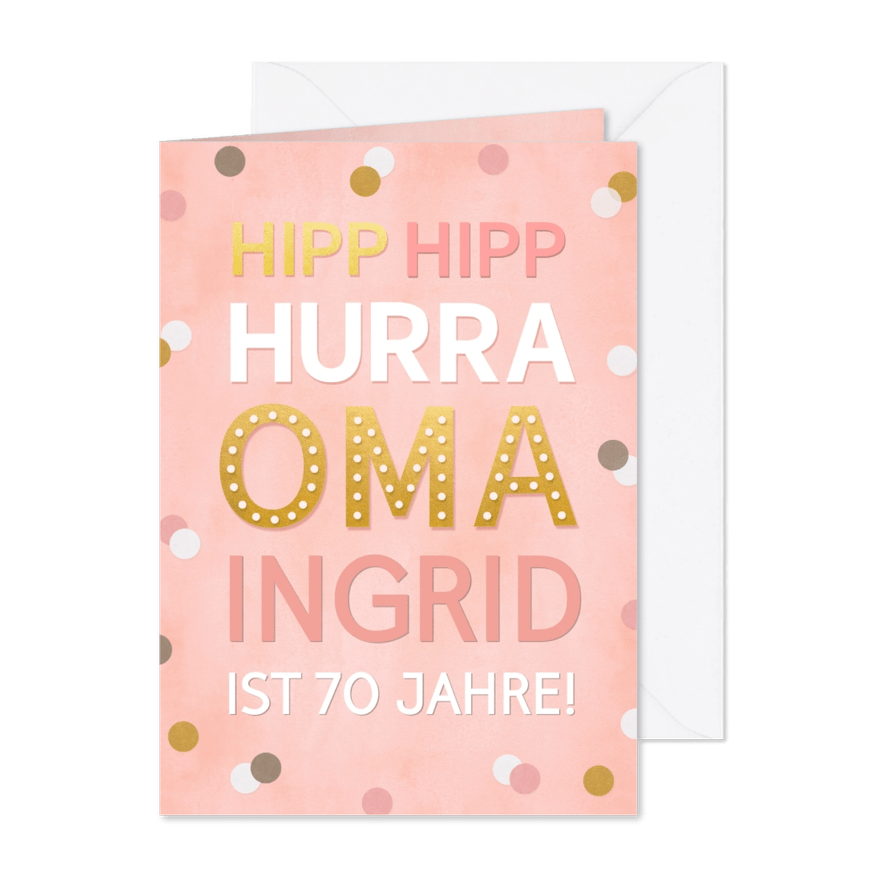 Geburtstagskarte Oma - Karteneindruck