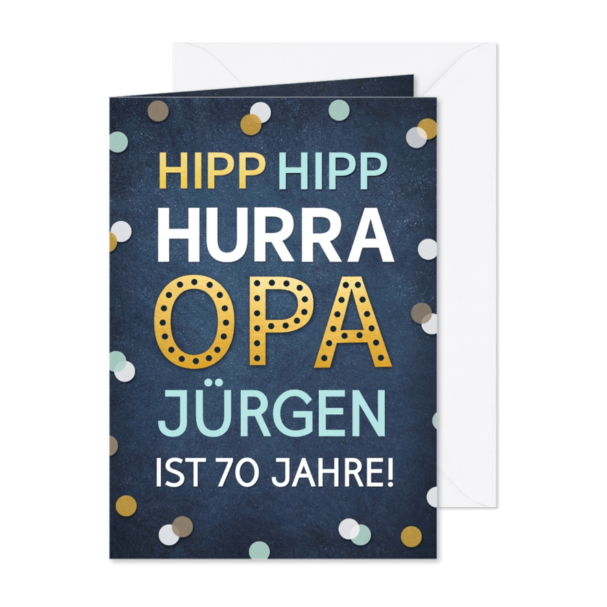Geburtstagskarte Opa - Karteneindruck