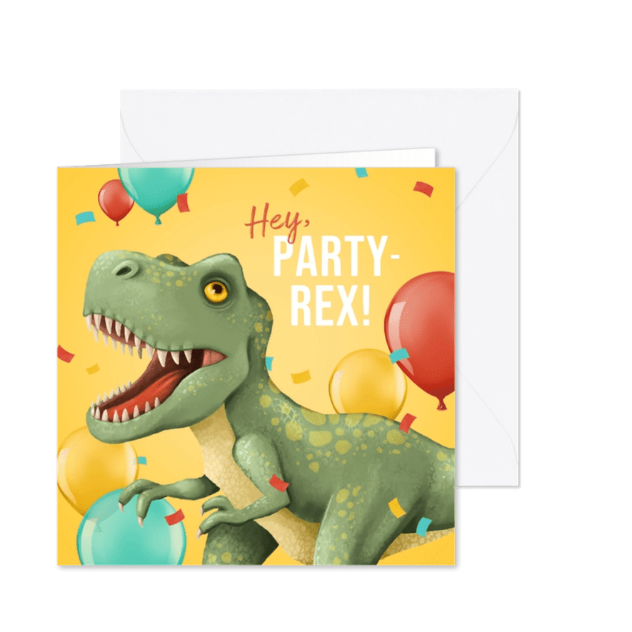 Geburtstagskarte Party-Rex - Karteneindruck