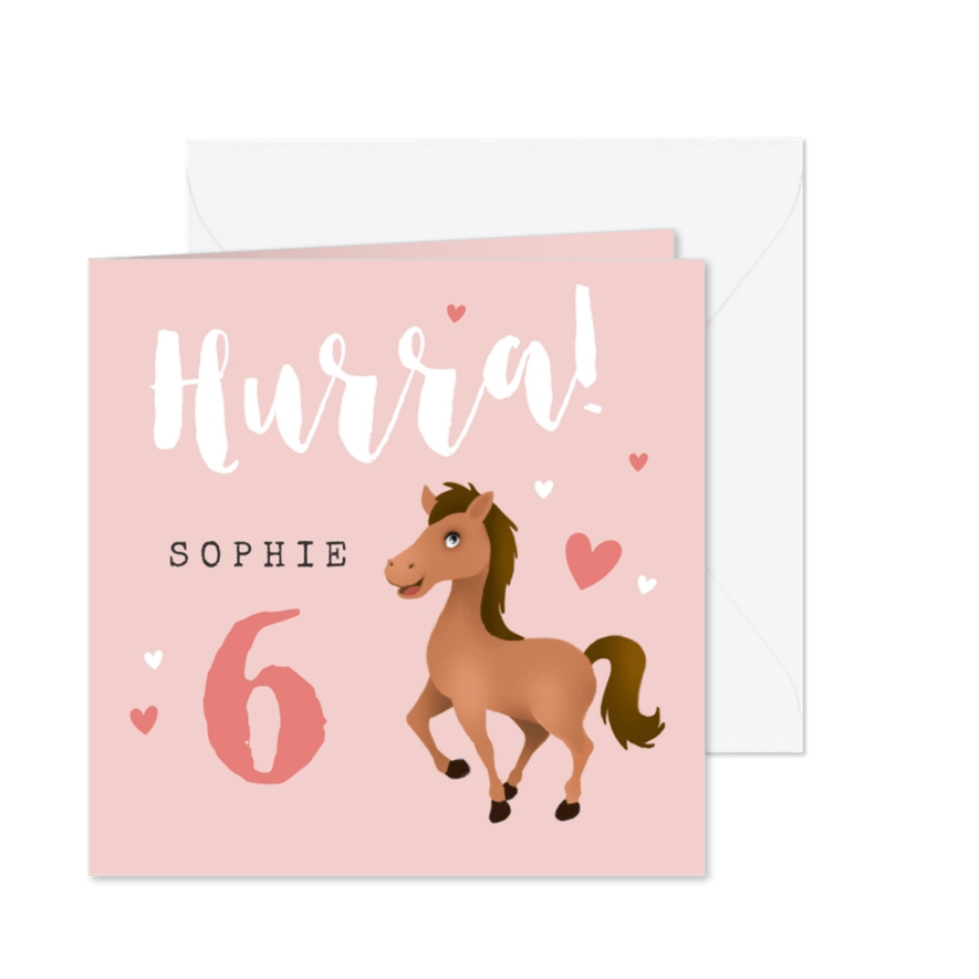 Geburtstagskarte Pony - Karteneindruck