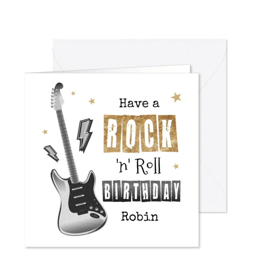 Geburtstagskarte Rock 'n' Roll - Karteneindruck
