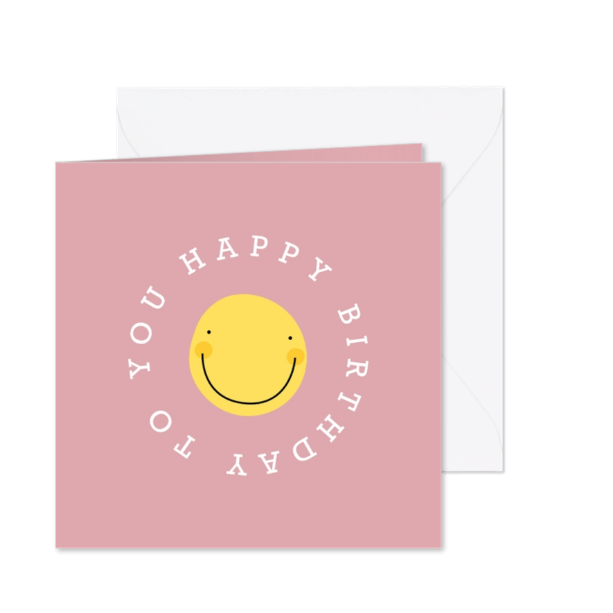 Geburtstagskarte Smiley 'Happy Birthday' - Karteneindruck