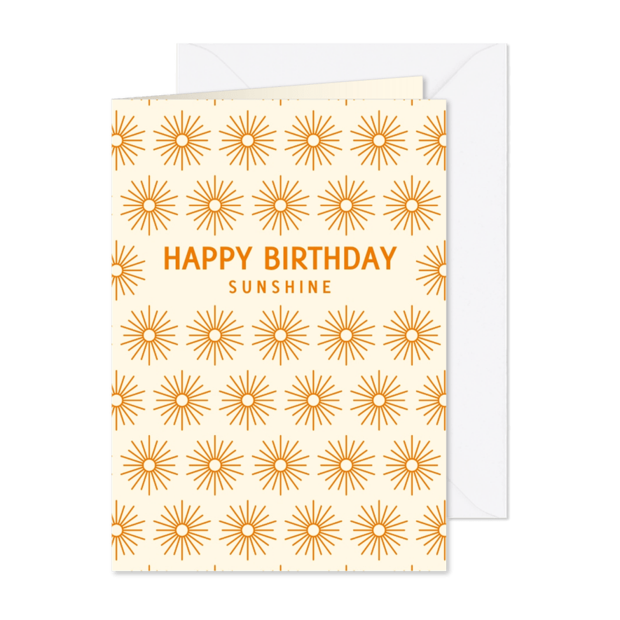Geburtstagskarte Sunshine - Karteneindruck