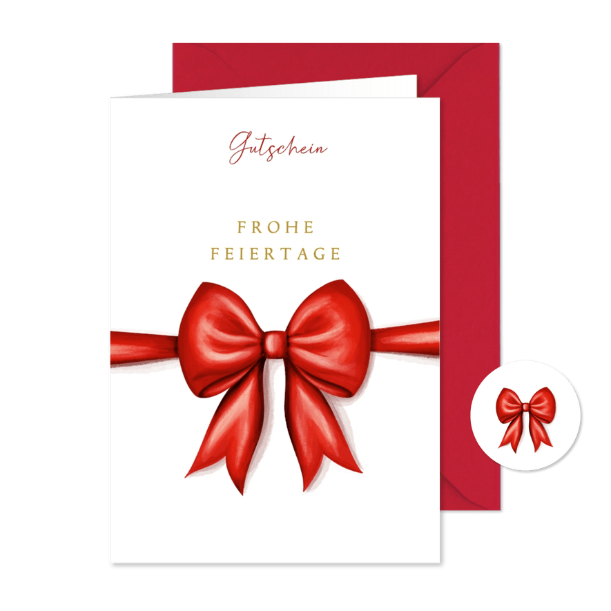 Geschäftliche Weihnachtsgrüße Geschenkgutschein Mitarbeiter - Karteneindruck
