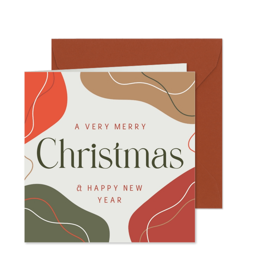 Geschäftliche Weihnachtskarte abstrakt international - Karteneindruck