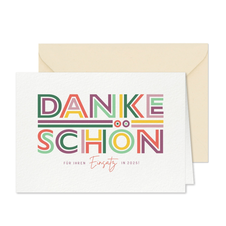 Geschäftliche Weihnachtskarte Dankeschön - Karteneindruck