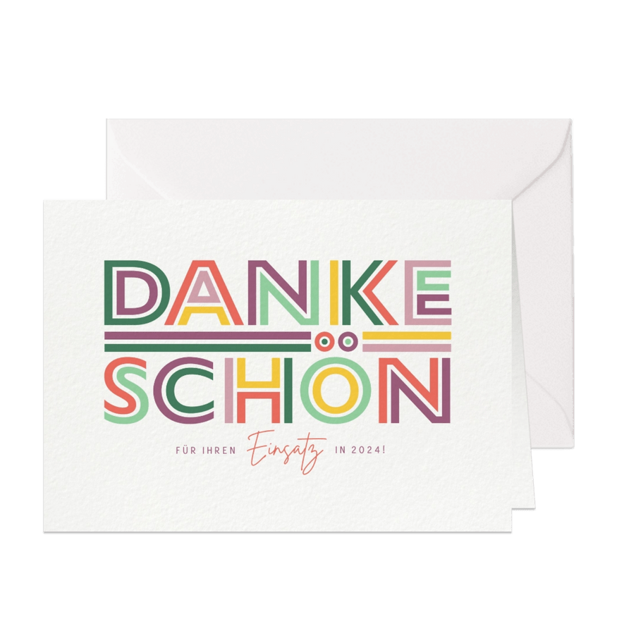 Geschäftliche Weihnachtskarte Dankeschön - Karteneindruck
