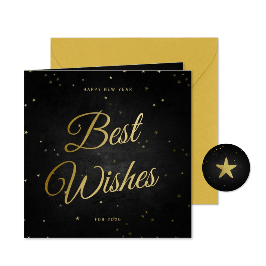 Geschäftliche Weihnachtskarte / Neujahrskarte Best wishes - Karteneindruck