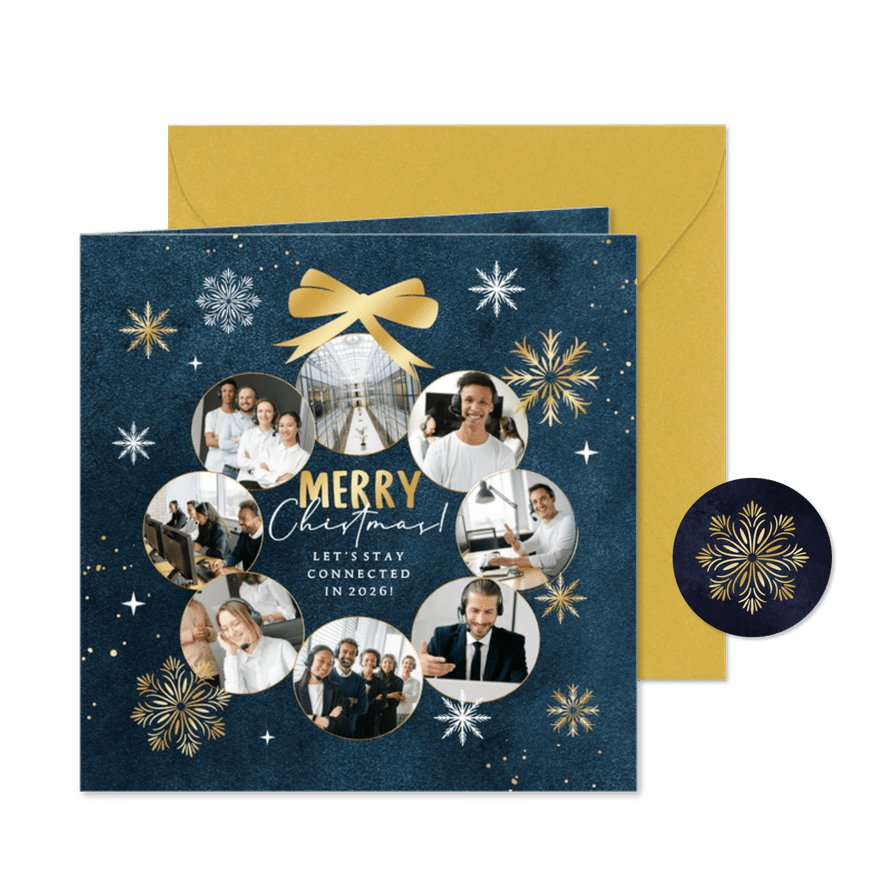 Geschäftliche Weihnachtskarte 'Stay connected' - Karteneindruck
