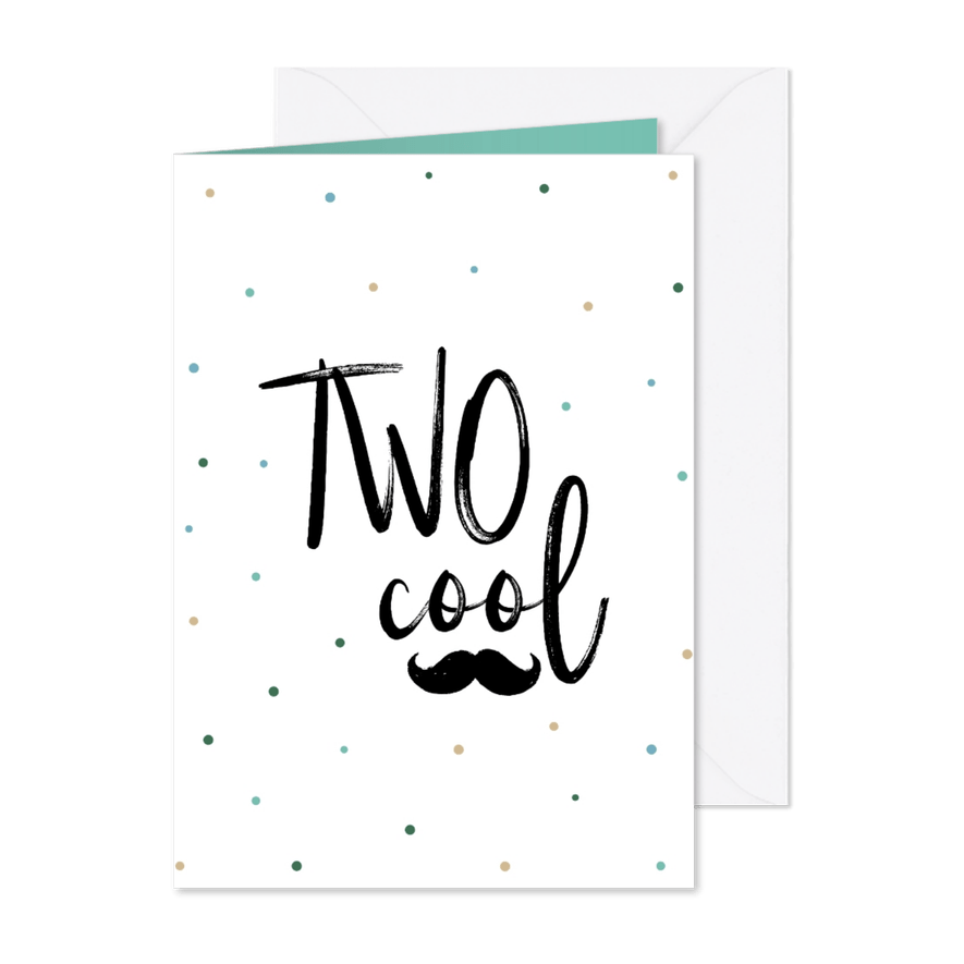 Glückwunschkarte zum 2. Geburtstag 'TWO cool' - Karteneindruck