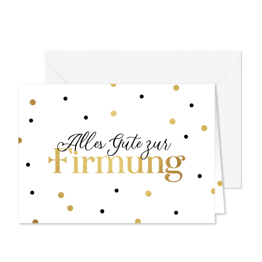 Glückwunschkarte 'Alles Gute zur Firmung' - Karteneindruck