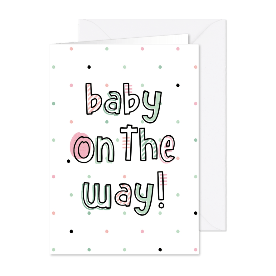 Glückwunschkarte Baby on the way Schwangerschaft - Karteneindruck