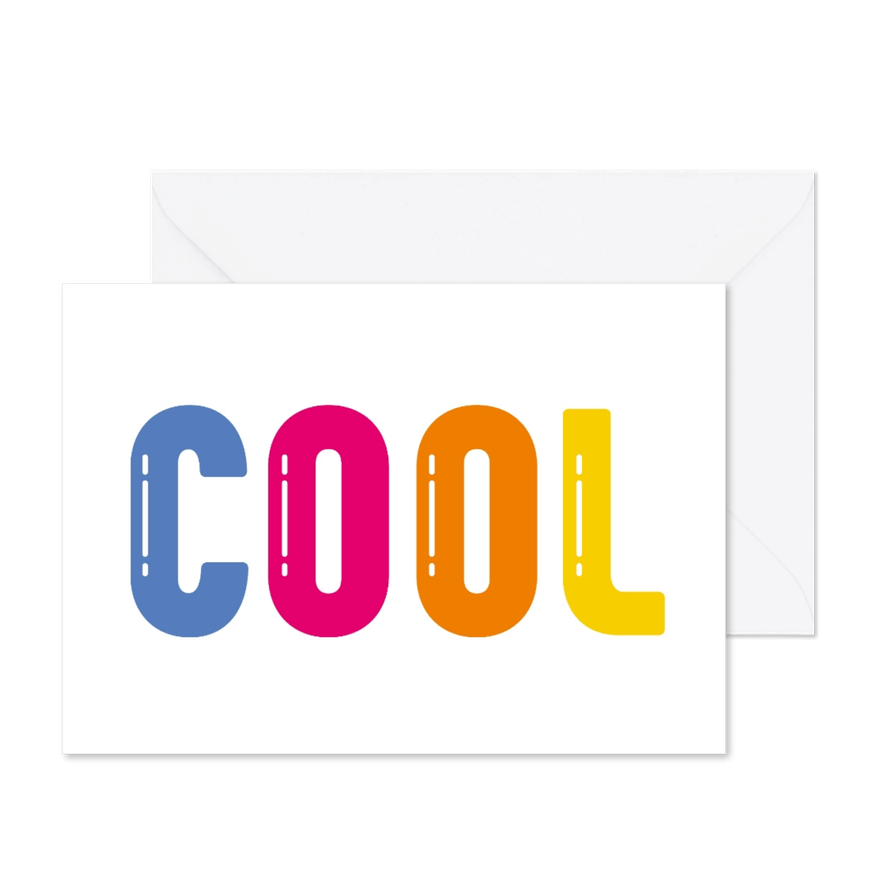 Glückwunschkarte Cool - Karteneindruck
