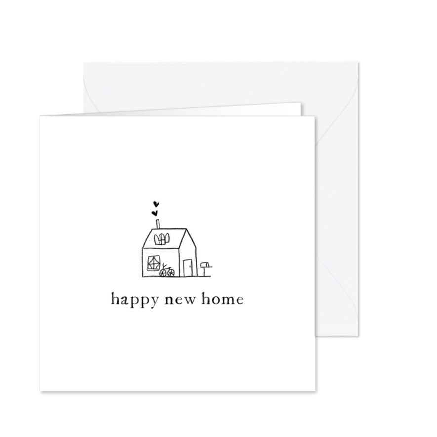 Glückwunschkarte Einzug 'Happy new Home' - Karteneindruck