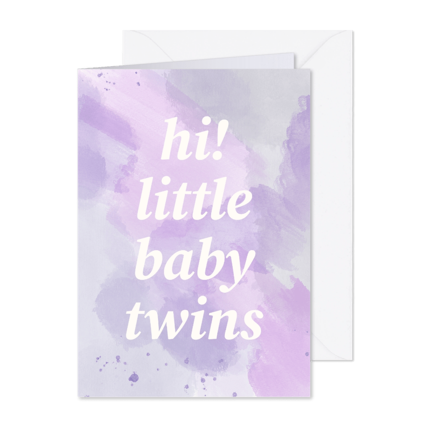 Glückwunschkarte Geburt Zwilling 'Baby Twins' - Karteneindruck