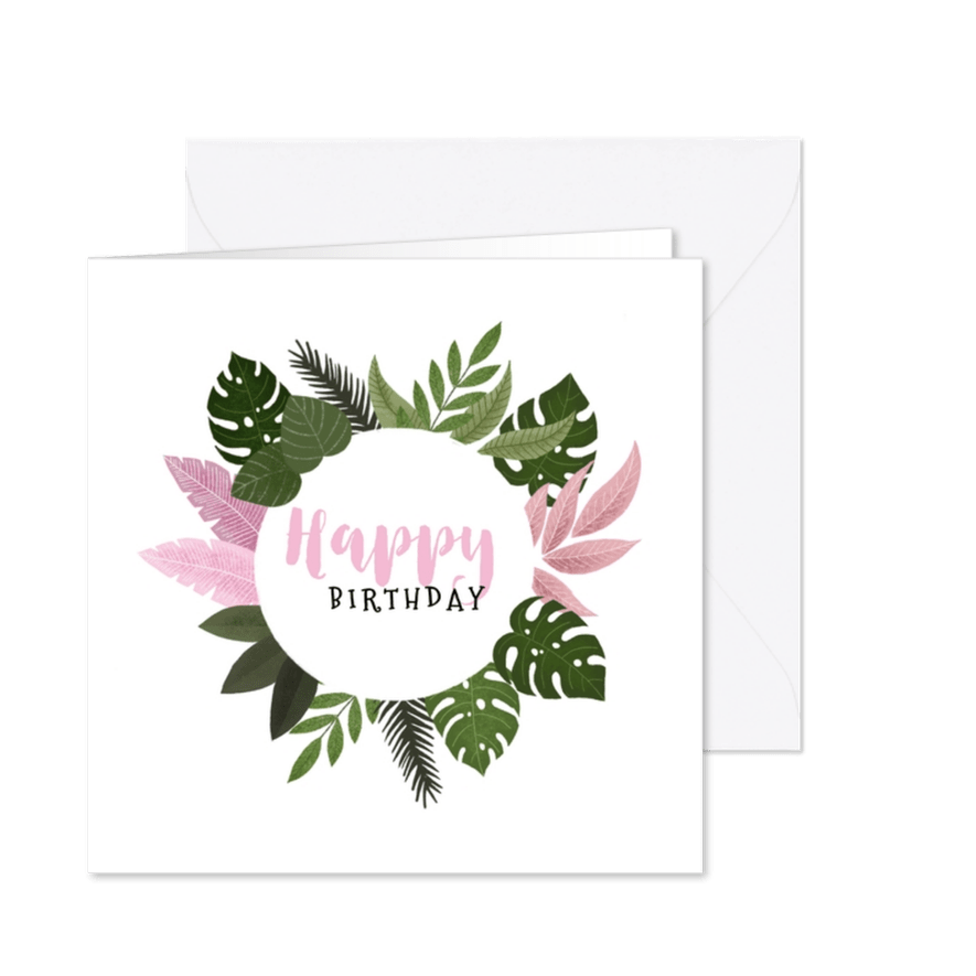 Glückwunschkarte Geburtstag Blumen & Pflanzen - Karteneindruck