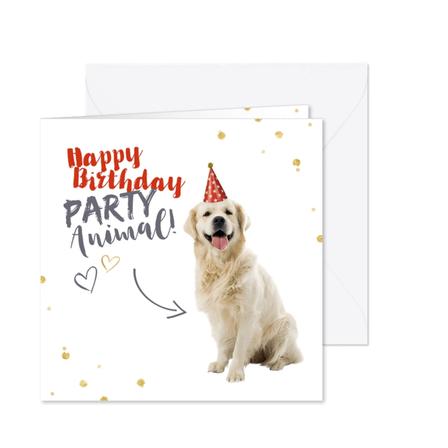 Glückwunschkarte Geburtstag Happy Birthday Partyanimal - Karteneindruck