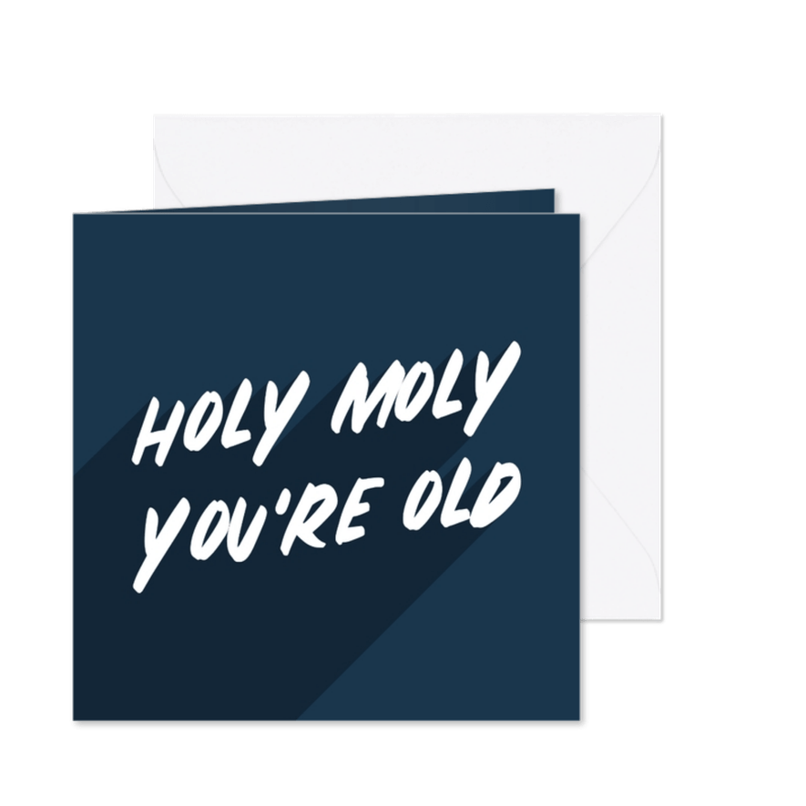 Glückwunschkarte Geburtstag 'Holy moly' - Karteneindruck