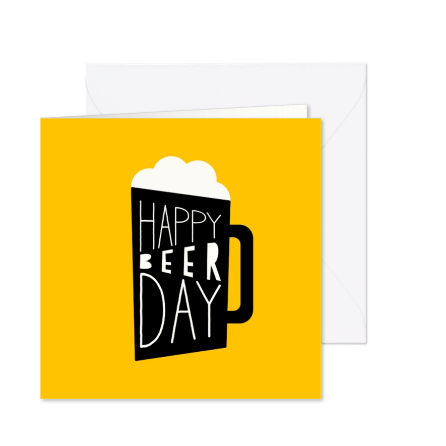 Glückwunschkarte Happy Beerday - Karteneindruck