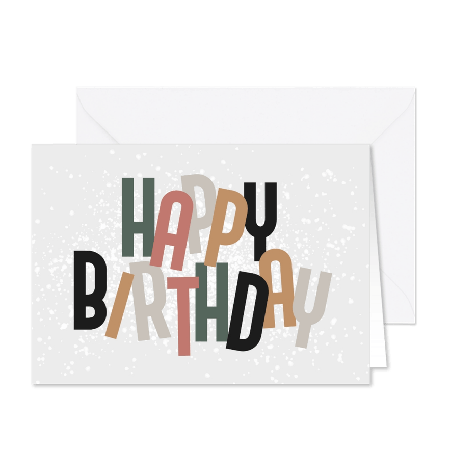 Glückwunschkarte 'Happy Birthday' - Karteneindruck