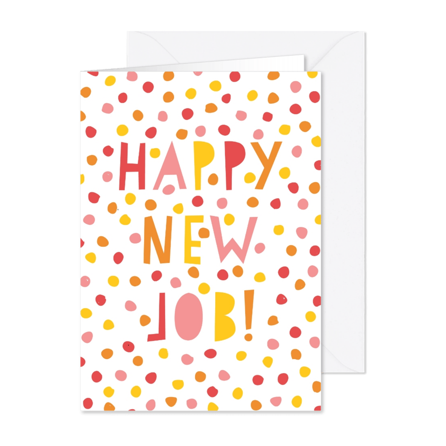 Glückwunschkarte Happy new job - Karteneindruck
