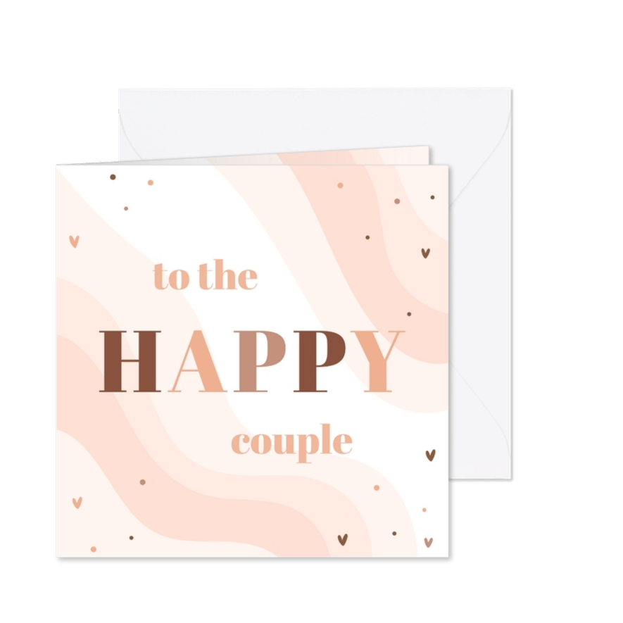 Glückwunschkarte Hochzeit 'Happy Couple' - Karteneindruck