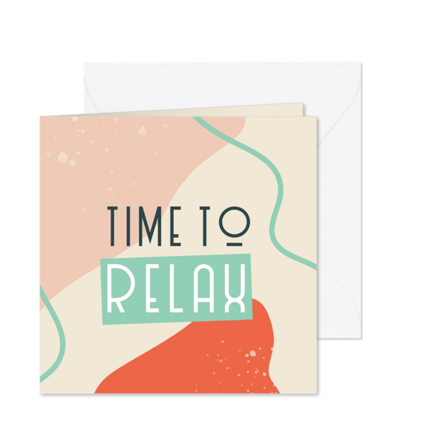Glückwunschkarte 'Time to relax' - Karteneindruck
