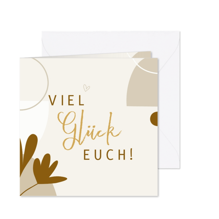 Glückwunschkarte 'Viel Glück' - Karteneindruck
