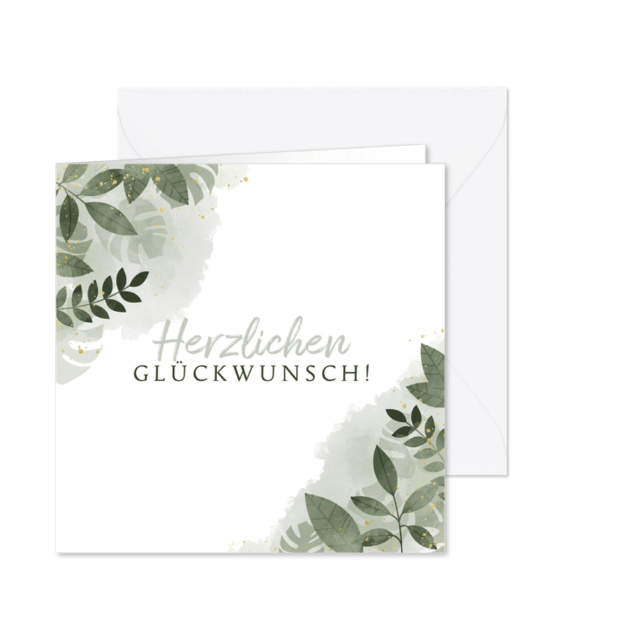 Glückwunschkarte zum Geburtstag Botanisch - Karteneindruck
