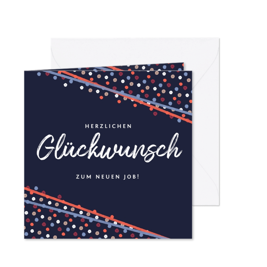Glückwunschkarte zum neuen Job Punkte - Karteneindruck