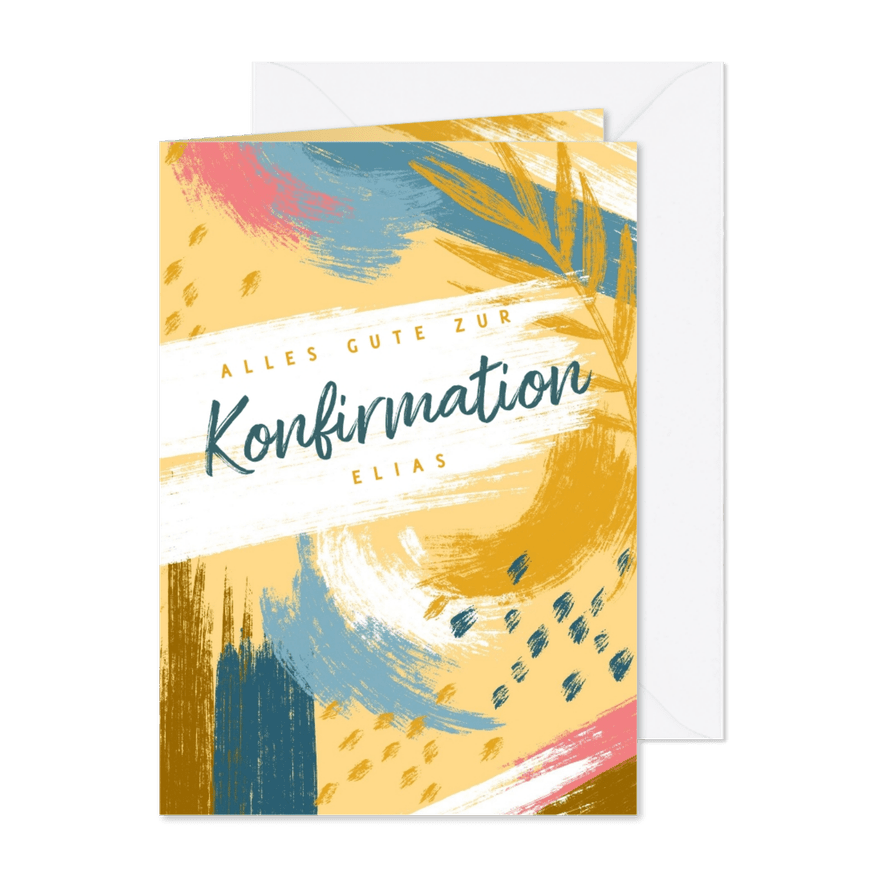 Glückwunschkarte zur Konfirmation - Abstrakt - Karteneindruck