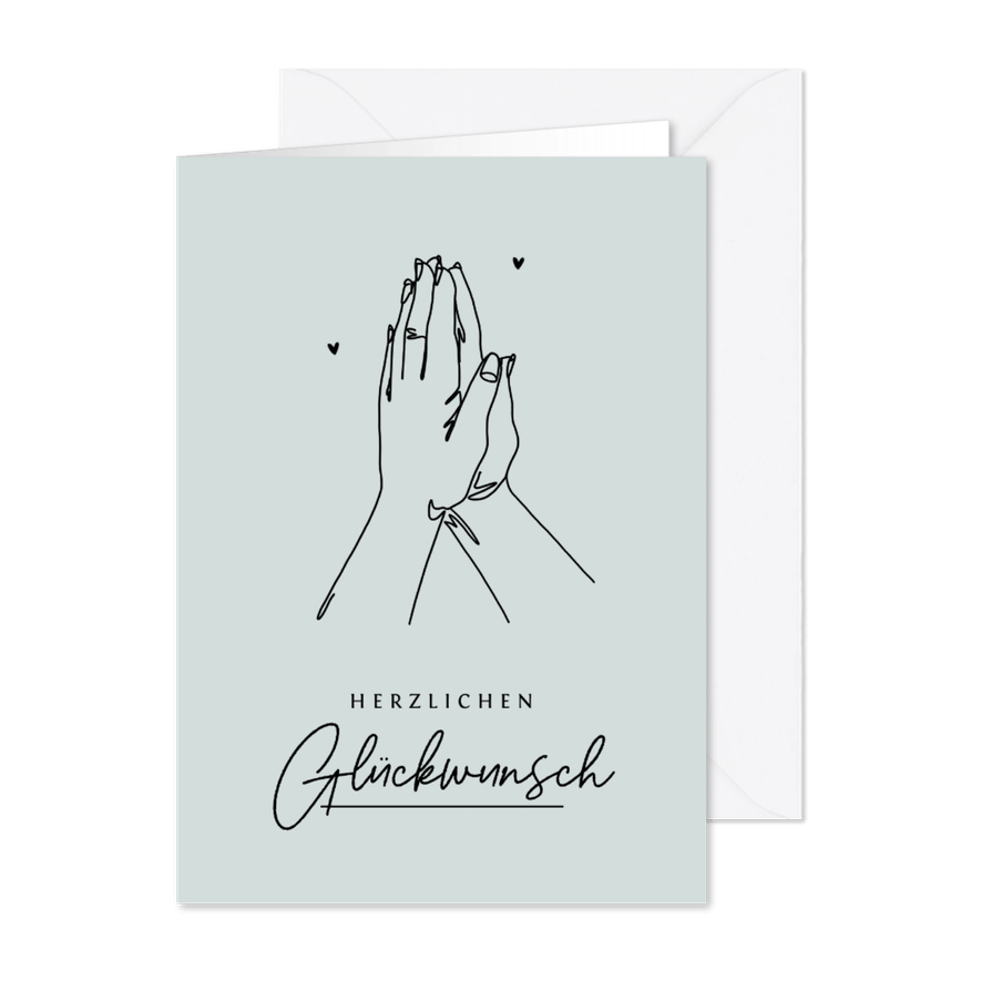 Glückwunschkarte zur Konfirmation / Kommunion - Karteneindruck
