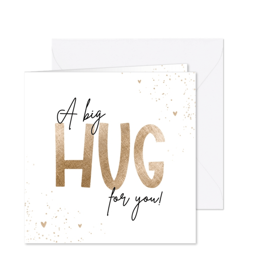 Grußkarte 'A big hug for you' - Karteneindruck