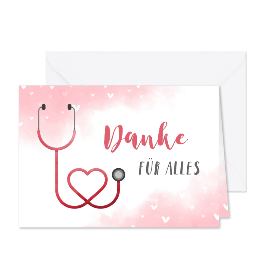 Grußkarte Danke Pflegepersonal - Karteneindruck