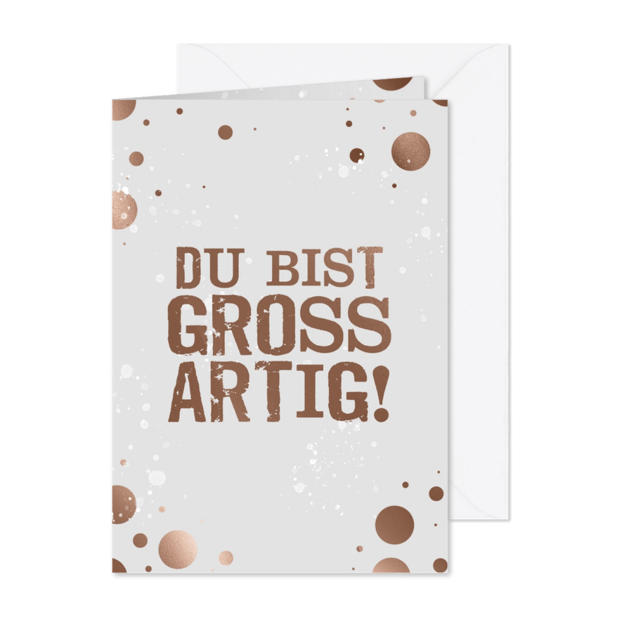 Grusskarte "Du bist großartig" - Karteneindruck