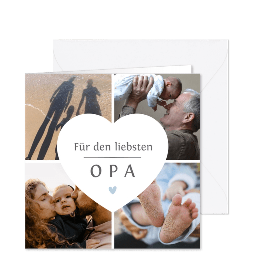 Grußkarte Fotocollage liebster Opa - Karteneindruck
