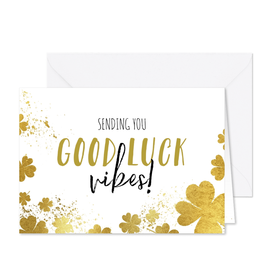 Grußkarte 'Good luck vibes' - Karteneindruck