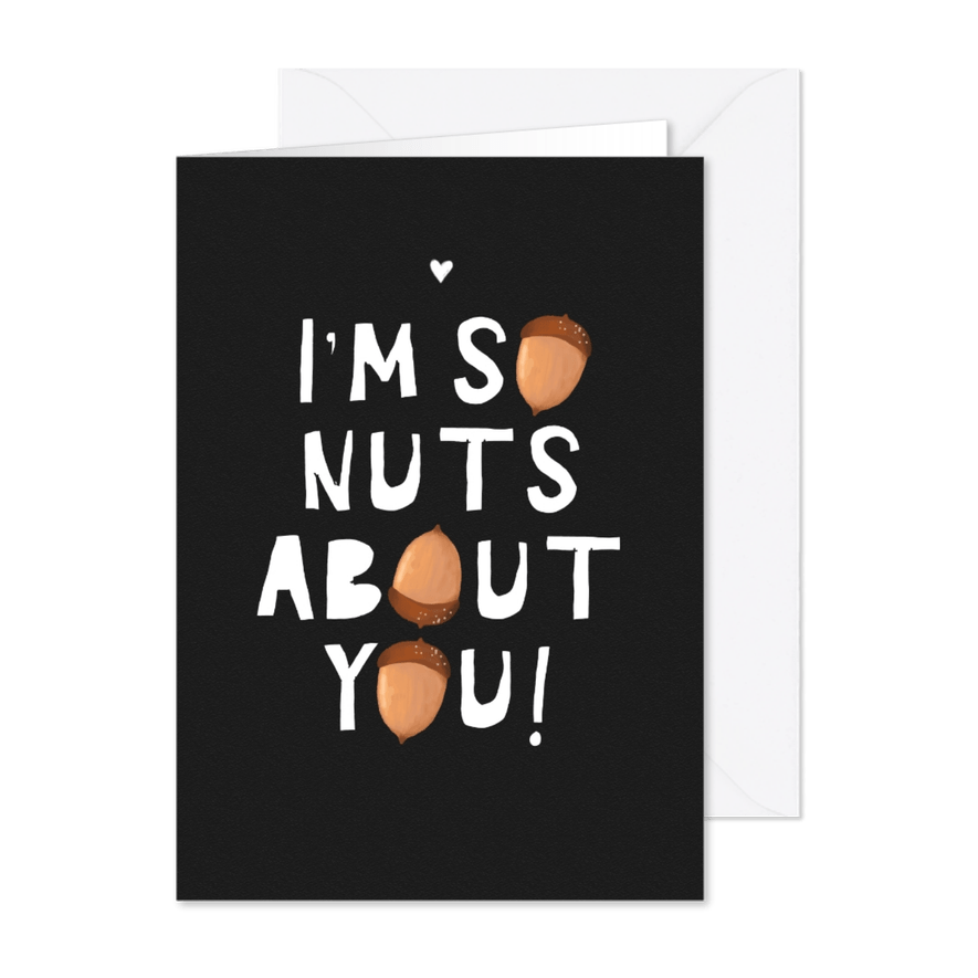 Grußkarte 'I'm so nuts about you' Foto innen - Karteneindruck