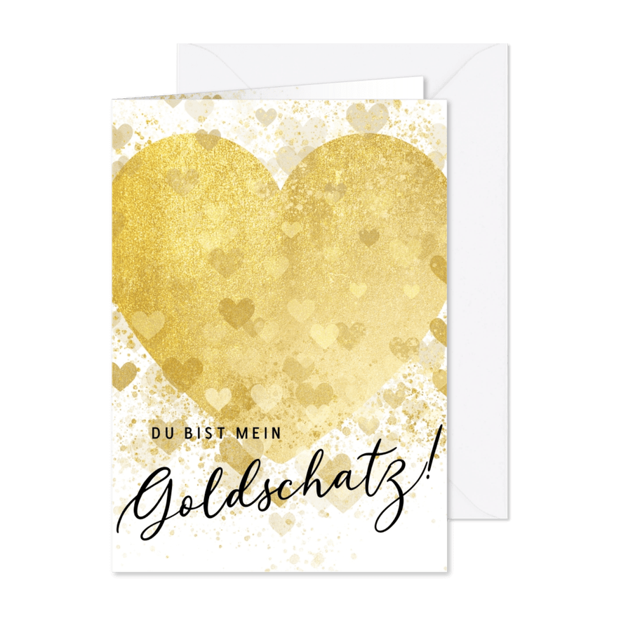 Grußkarte Liebe Goldschatz - Karteneindruck