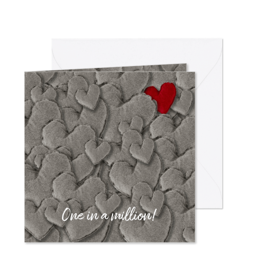Grußkarte Liebe One in a million - Karteneindruck