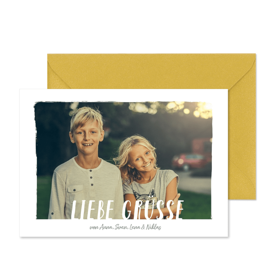 Grußkarte mit Foto - Karteneindruck
