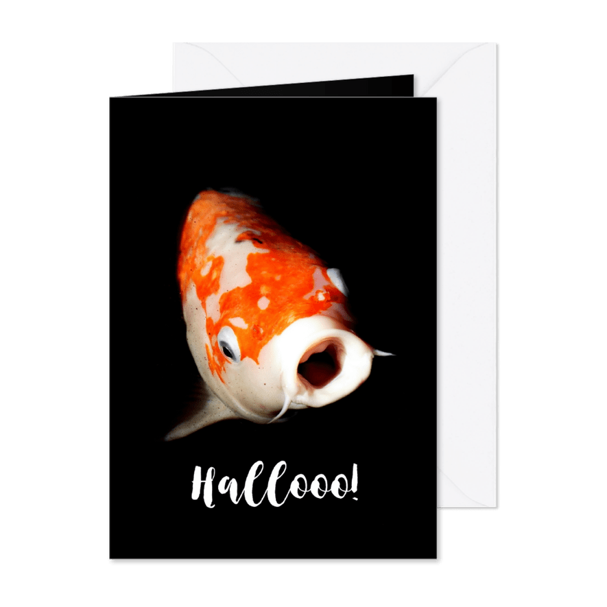 Grußkarte Motivation Alles wird gut Goldfisch - Karteneindruck