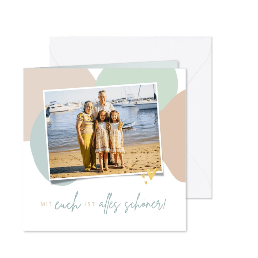 Grußkarte Oma & Opa mit Foto - Karteneindruck