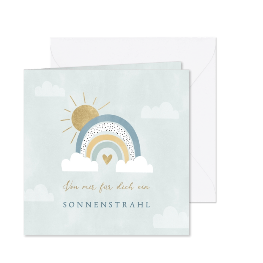 Grußkarte Trost Sonnenstrahl - Karteneindruck