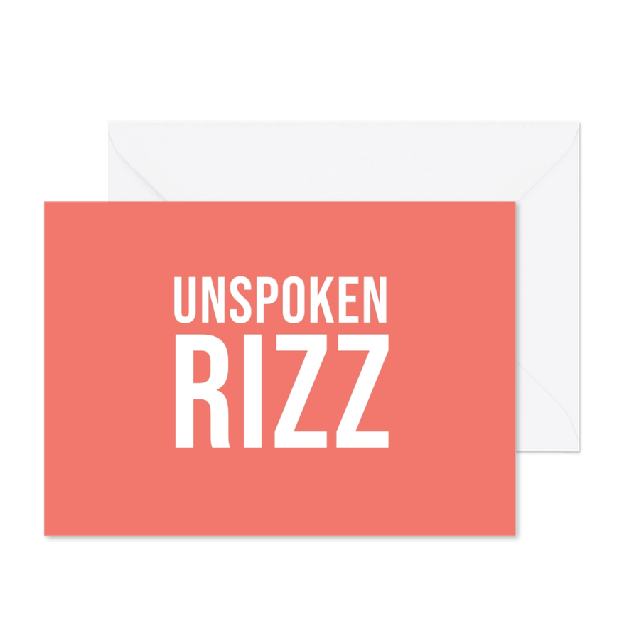 Grußkarte 'Unspoken Rizz' - Karteneindruck