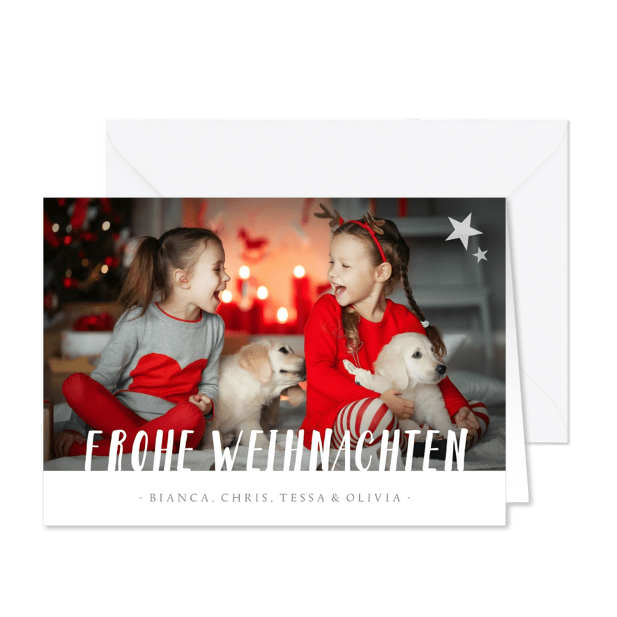 Grußkarte Weihnachten Fotomotiv - Karteneindruck